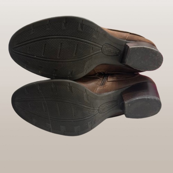 Baretraps Rosea Ankle Booties Shoes Sz 8.5M Brown Faux Leather Heeled w/SideZip - Picture 8 of 8